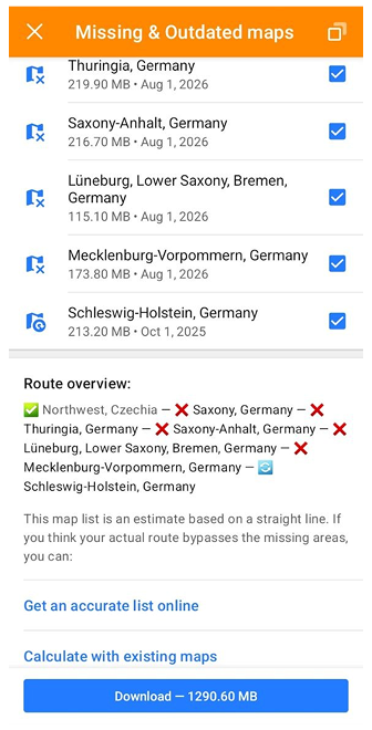 Повідомлення про відсутність мап при побудові навігації Android 5