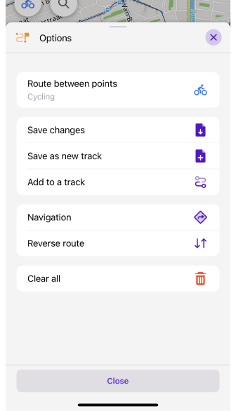 Планування маршруту iOS-параметри