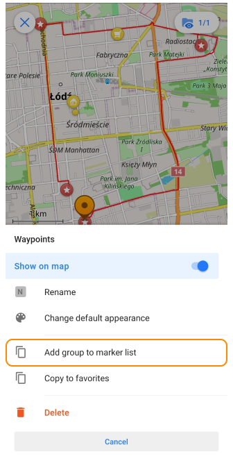 GPX до маркерів 3