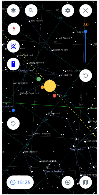 Star map screen